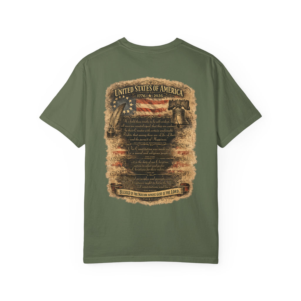One Nation Under God T-Shirt — Patriotic 250 Years Commemorative Tee