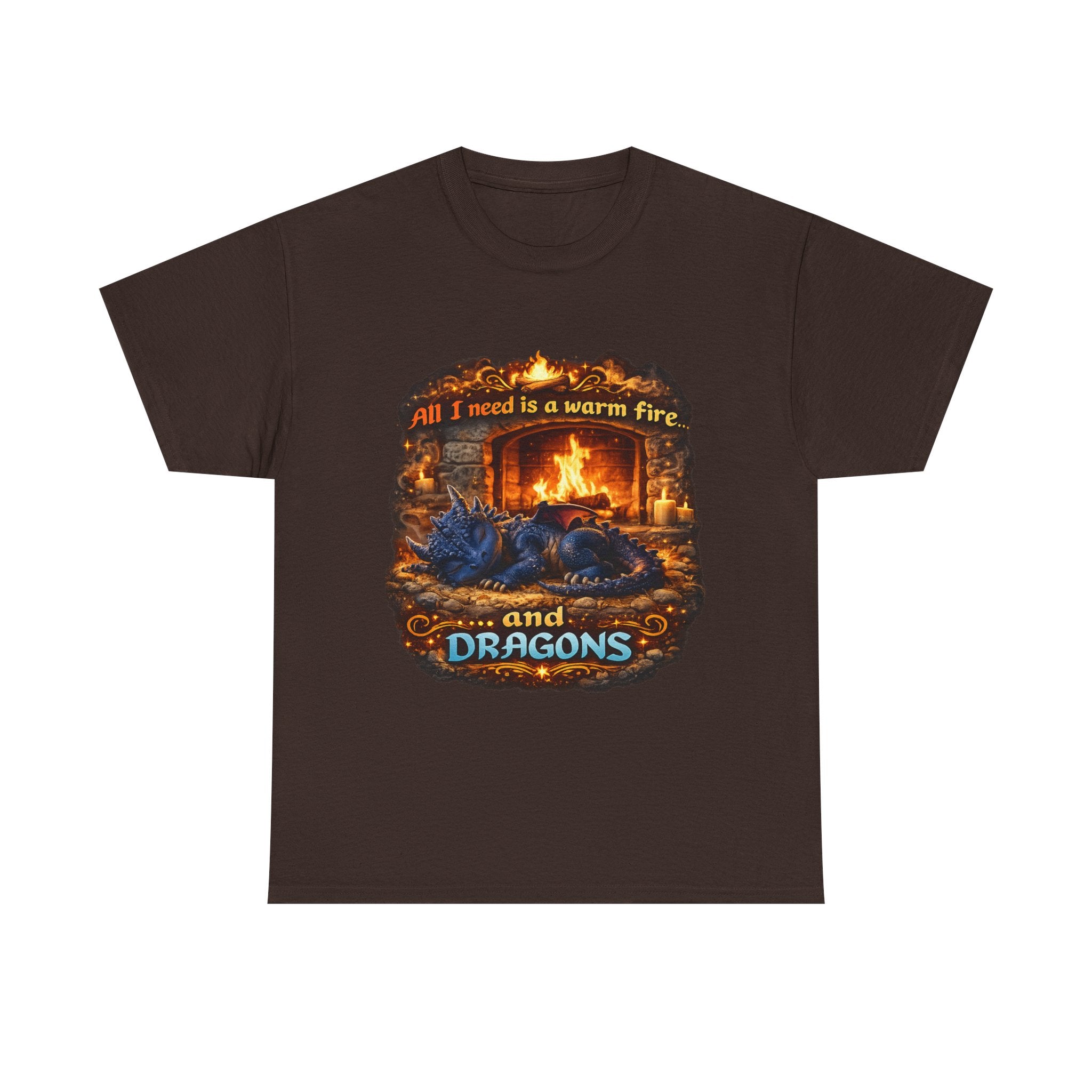All I Need Is A Warm Fire and Dragons T-Shirt
