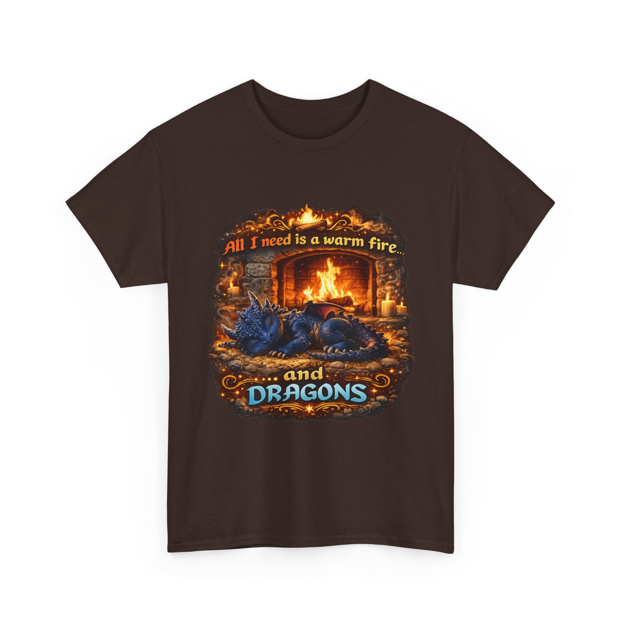 All I Need Is A Warm Fire and Dragons T-Shirt