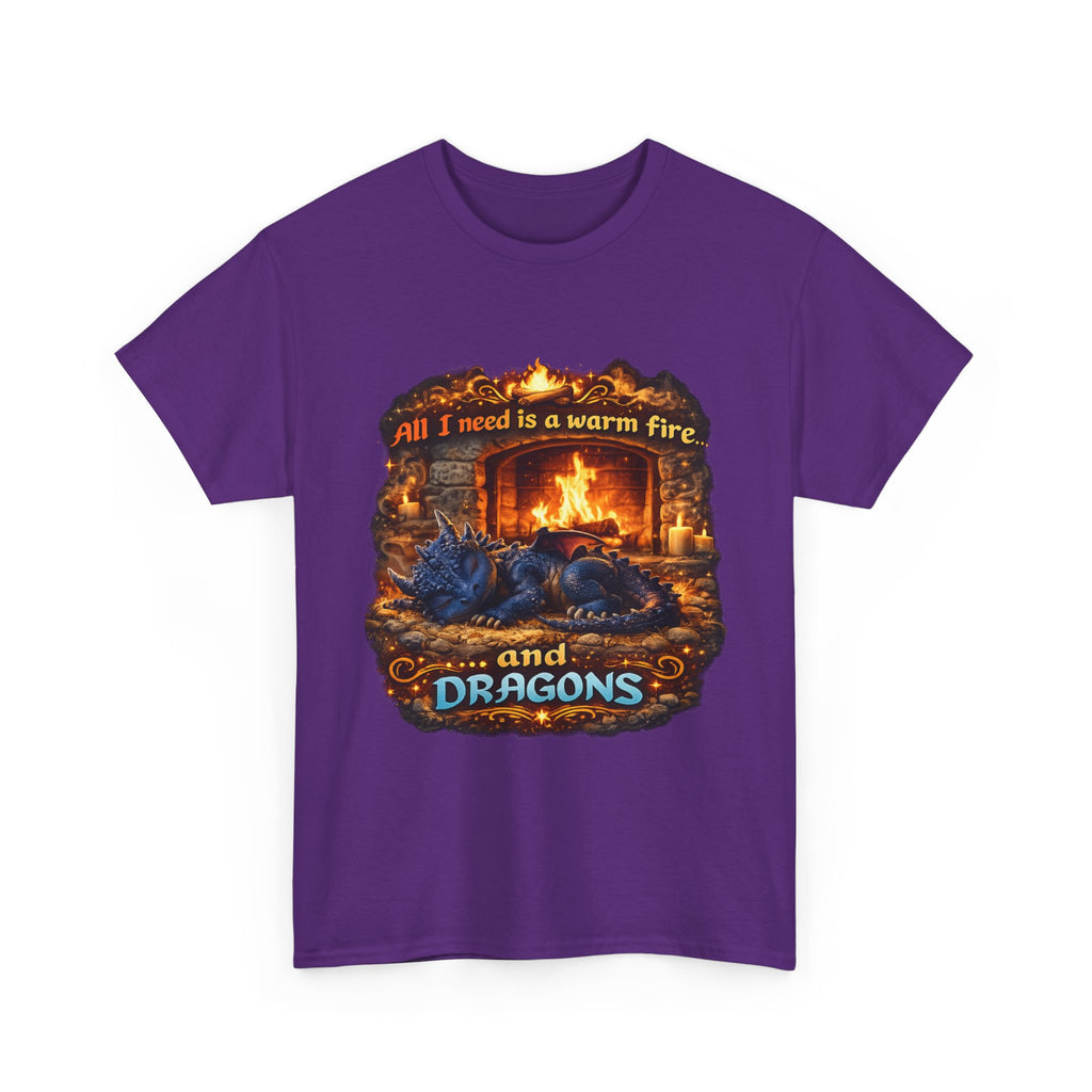 All I Need Is A Warm Fire and Dragons T-Shirt