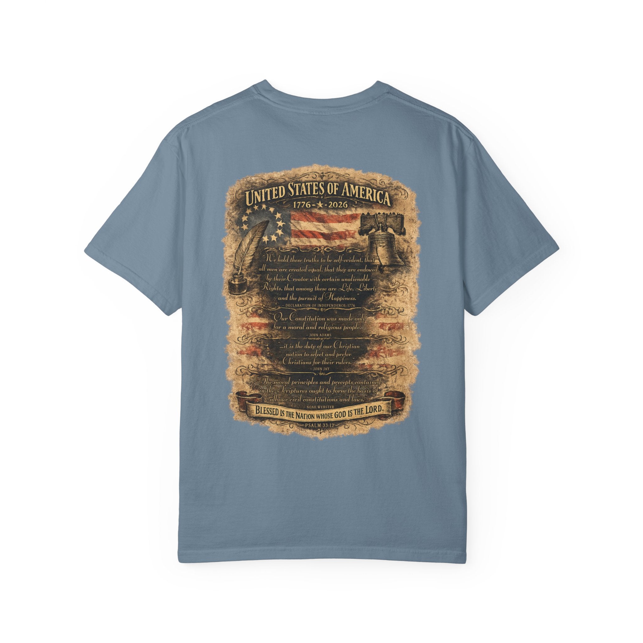 One Nation Under God T-Shirt — Patriotic 250 Years Commemorative Tee