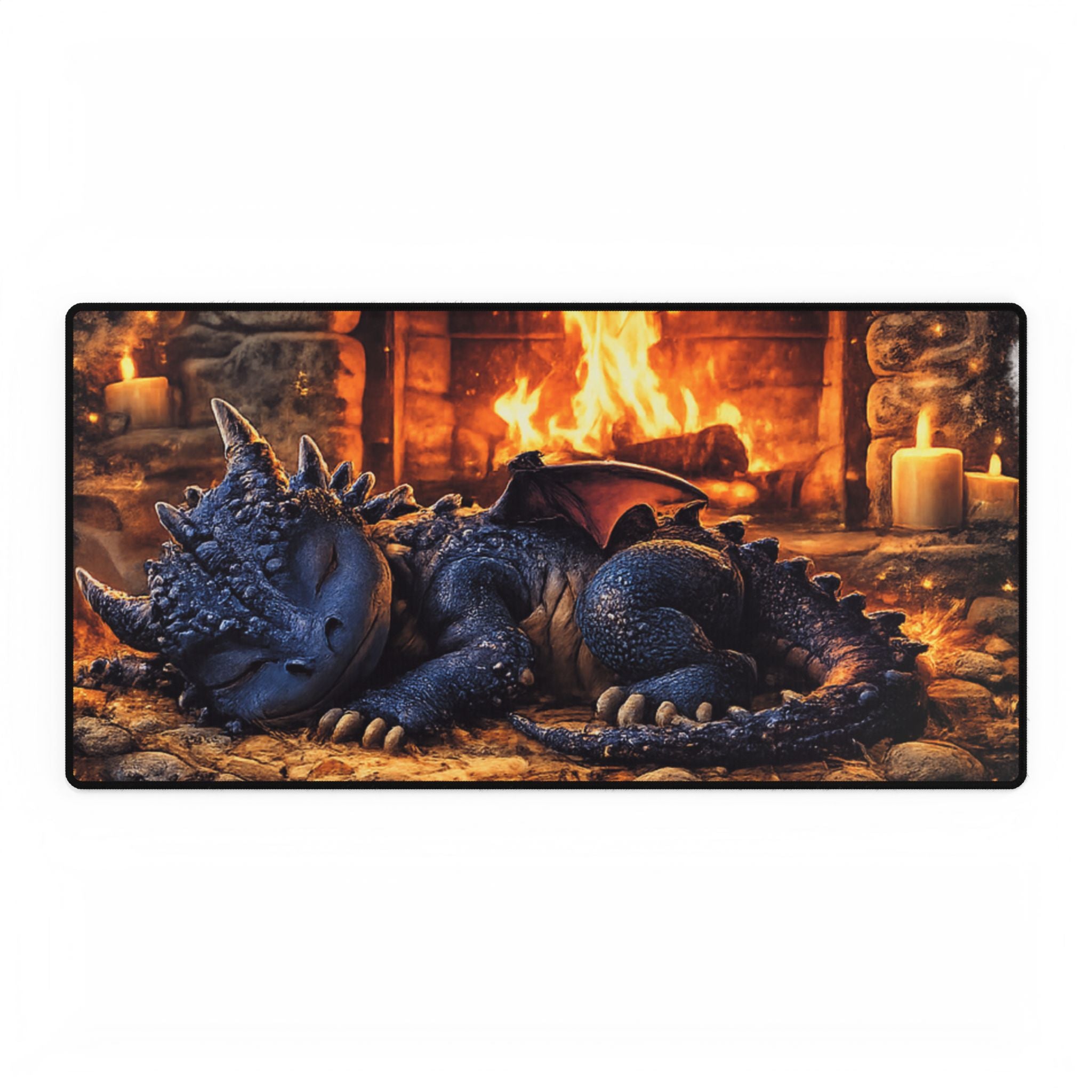 Sleeping Dragon Desk Mat — Cozy Fantasy Gaming Mouse Pad