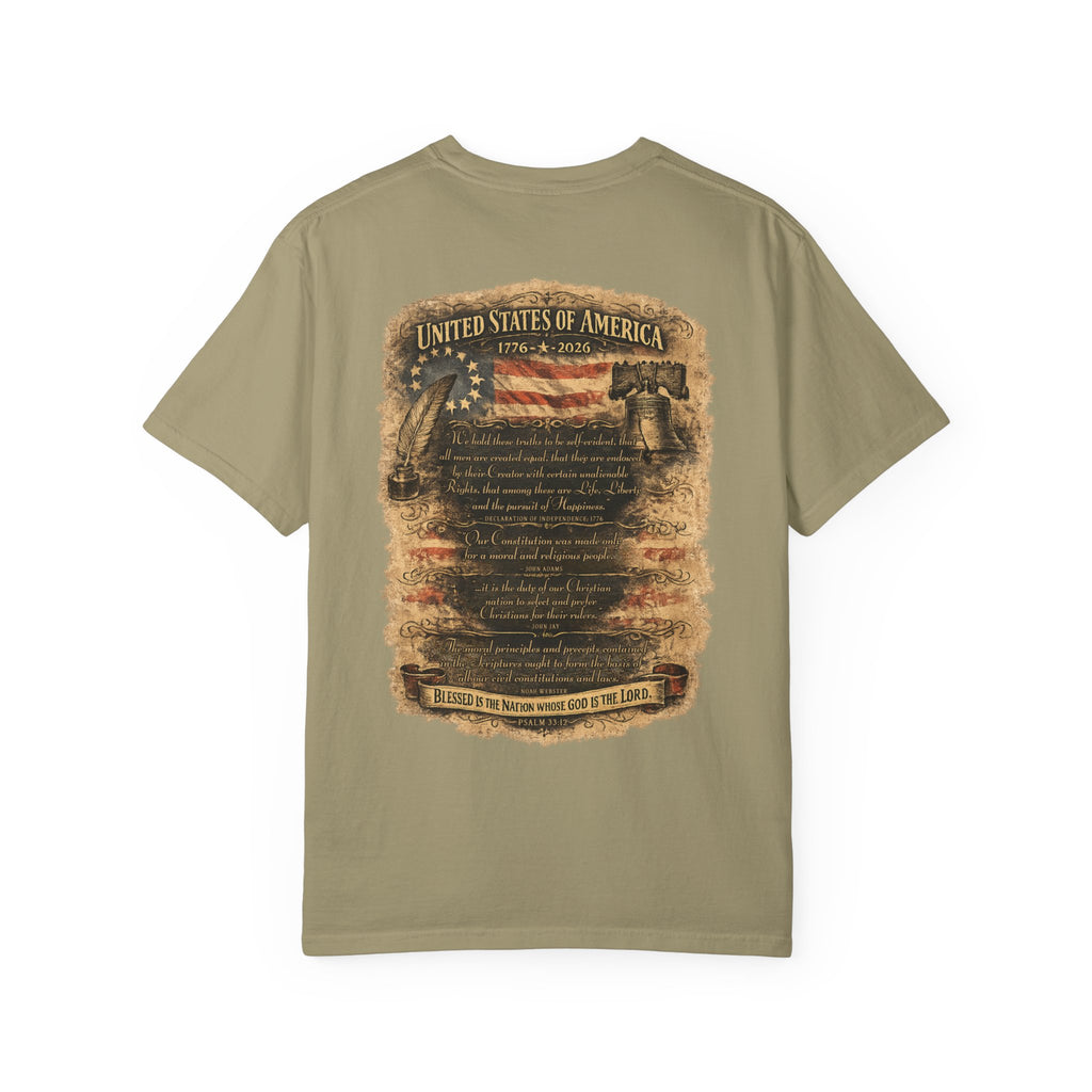 One Nation Under God T-Shirt — Patriotic 250 Years Commemorative Tee