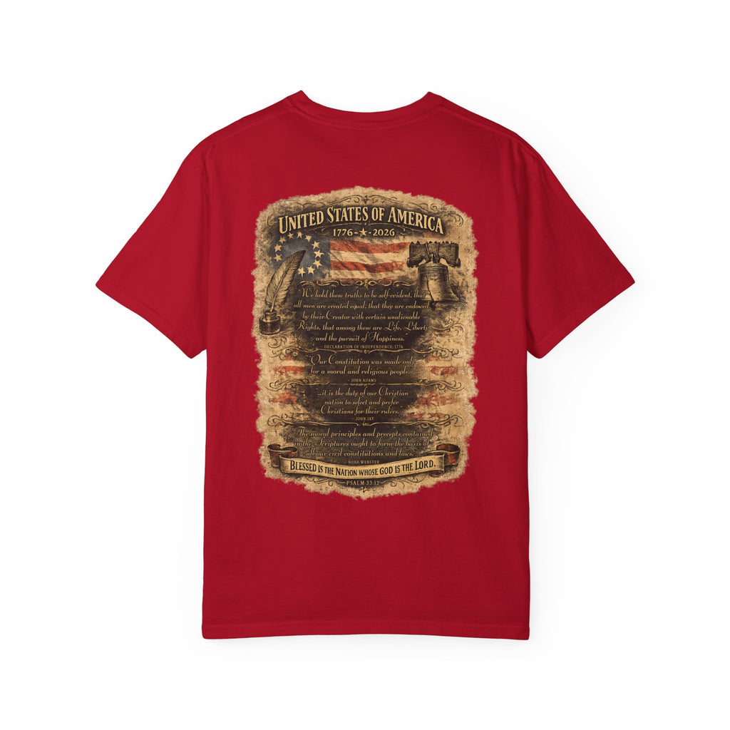 One Nation Under God T-Shirt — Patriotic 250 Years Commemorative Tee
